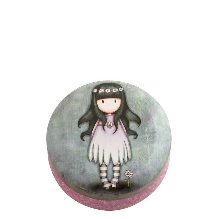 Santoro London Okrúhla Dekoratívna škatuľka Gorjuss Oops a Daisy