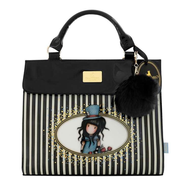 Santoro London Kabelka do Ruky Gorjuss Stripes The Hatter